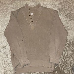 Vintage quarter button up sweater medium